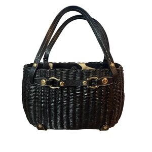 Kate Spade Black Woven Shoulder Bag